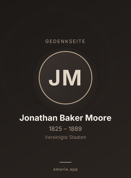Gedenkportrait von Jonathan Baker Moore