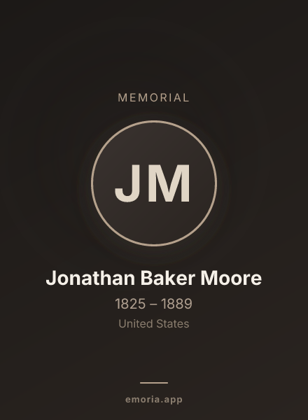 Memorial portrait of Jonathan Baker Moore