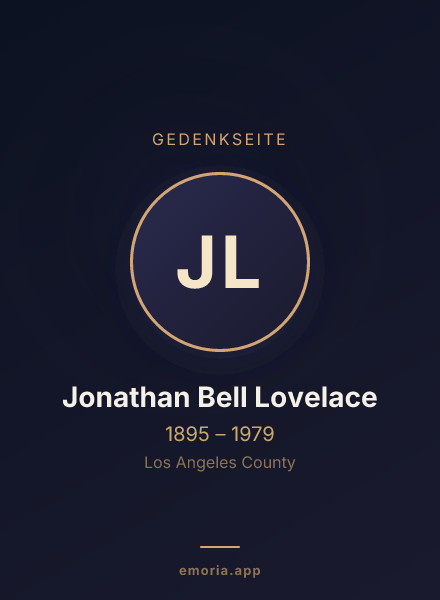 Gedenkportrait von Jonathan Bell Lovelace