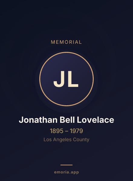 Memorial portrait of Jonathan Bell Lovelace