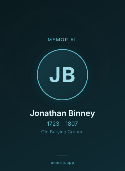 Memorial portrait of Jonathan Binney