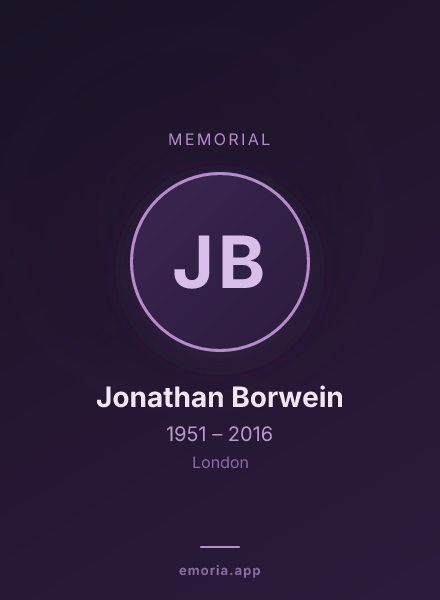 Memorial portrait of Jonathan Borwein