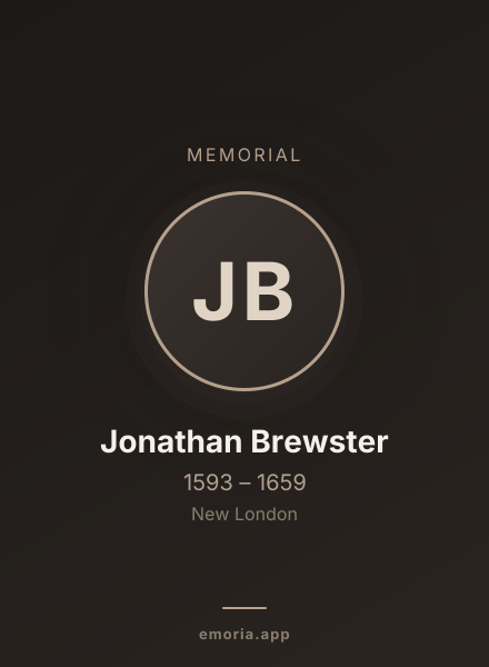 Memorial portrait of Jonathan Brewster