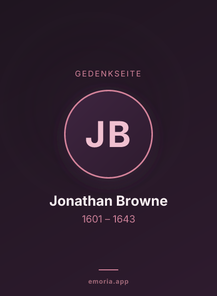 Gedenkportrait von Jonathan Browne