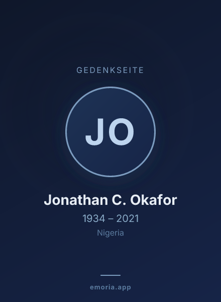Gedenkportrait von Jonathan C. Okafor