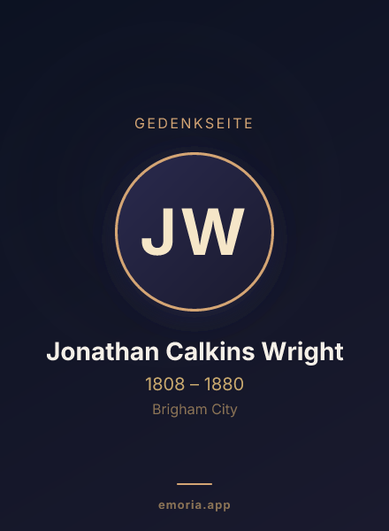 Gedenkportrait von Jonathan Calkins Wright