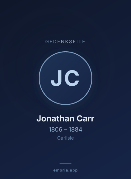 Gedenkportrait von Jonathan Carr