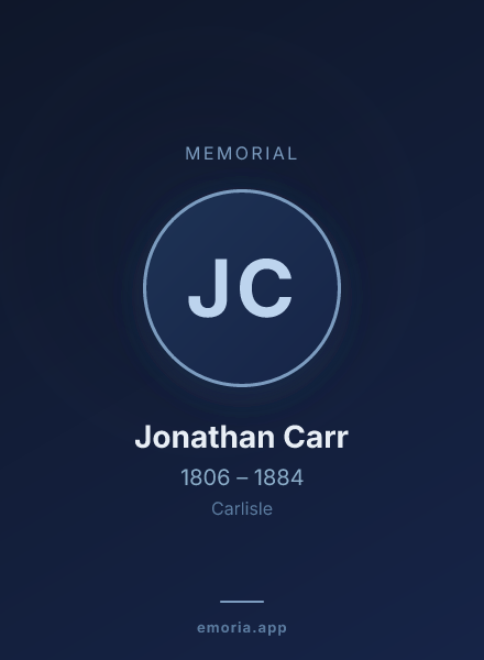 Memorial portrait of Jonathan Carr