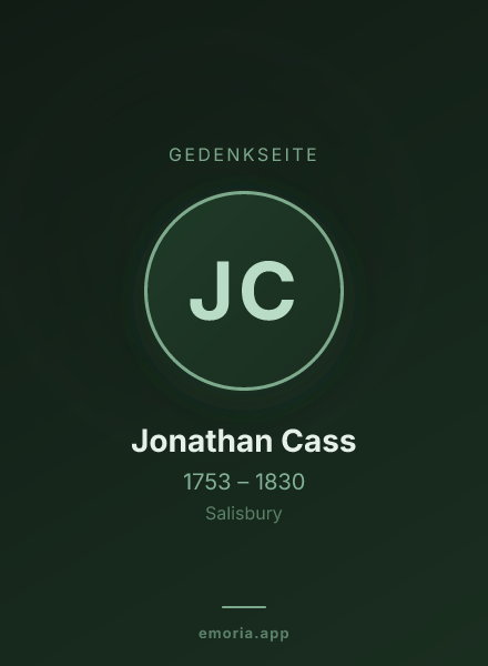 Gedenkportrait von Jonathan Cass
