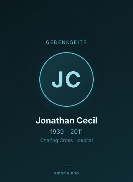 Gedenkportrait von Jonathan Cecil