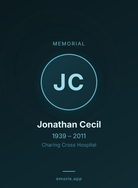 Memorial portrait of Jonathan Cecil