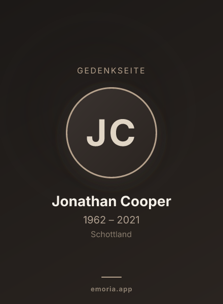 Gedenkportrait von Jonathan Cooper