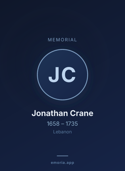 Memorial portrait of Jonathan Crane