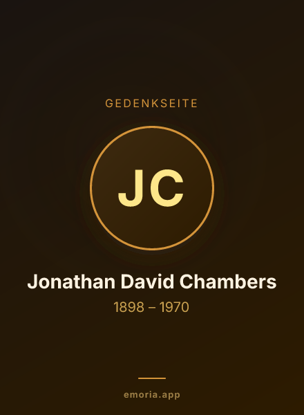 Gedenkportrait von Jonathan David Chambers