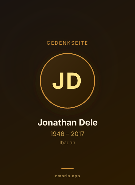 Gedenkportrait von Jonathan Dele