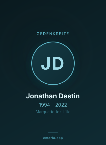 Gedenkportrait von Jonathan Destin