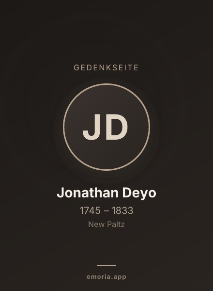 Gedenkportrait von Jonathan Deyo