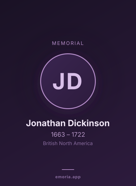 Memorial portrait of Jonathan Dickinson