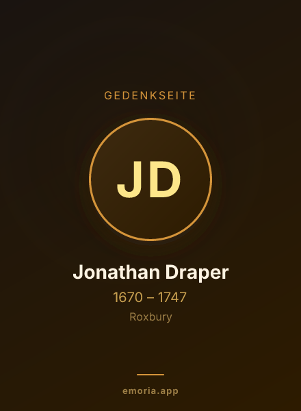 Gedenkportrait von Jonathan Draper