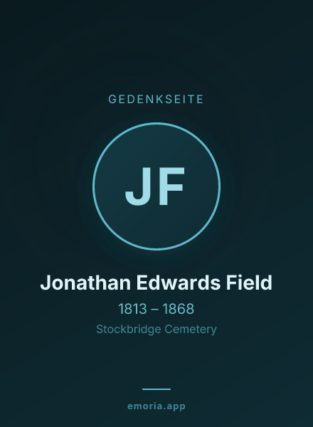 Gedenkportrait von Jonathan Edwards Field