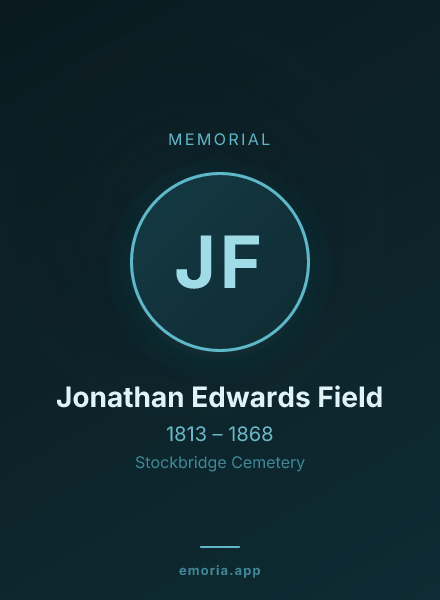 Memorial portrait of Jonathan Edwards Field