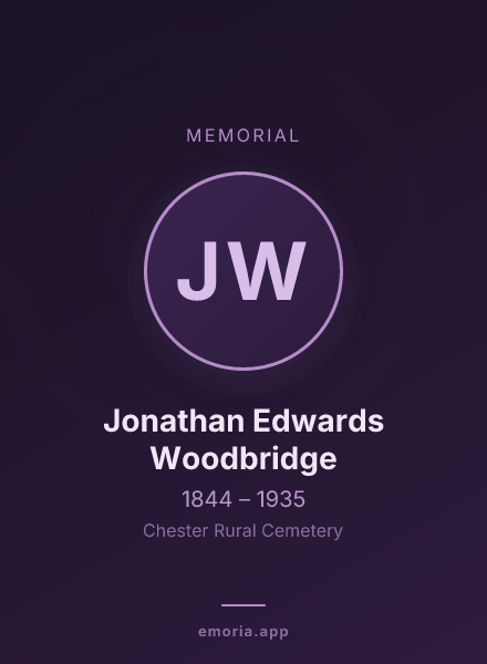 Memorial portrait of Jonathan Edwards Woodbridge