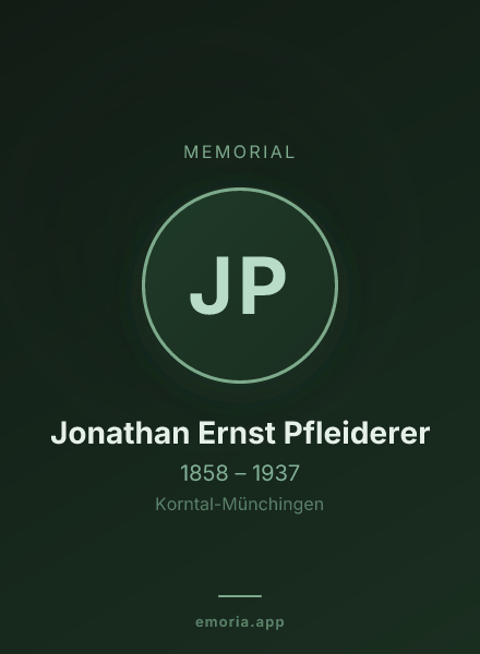 Memorial portrait of Jonathan Ernst Pfleiderer