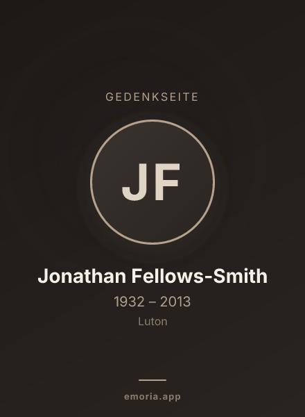 Gedenkportrait von Jonathan Fellows-Smith