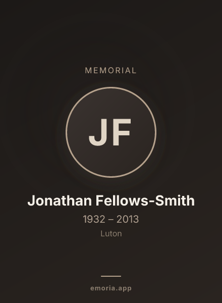 Memorial portrait of Jonathan Fellows-Smith