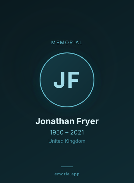 Memorial portrait of Jonathan Fryer