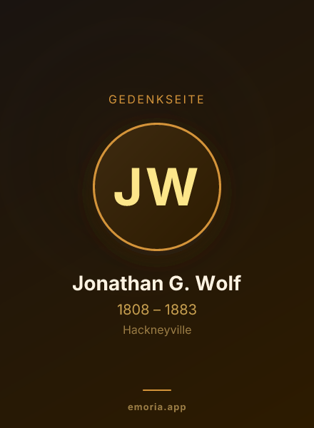 Gedenkportrait von Jonathan G. Wolf