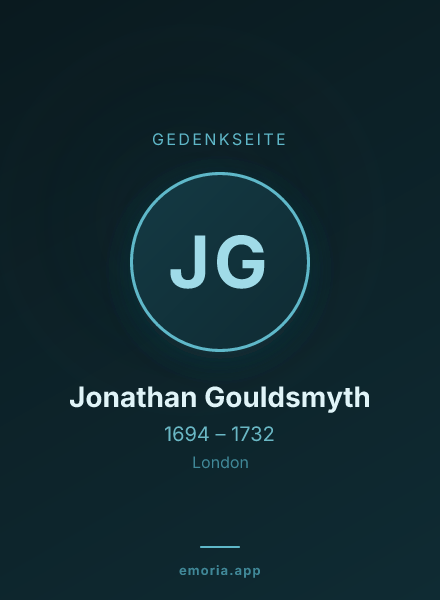 Gedenkportrait von Jonathan Gouldsmyth