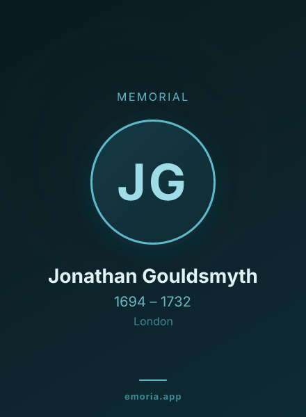 Memorial portrait of Jonathan Gouldsmyth