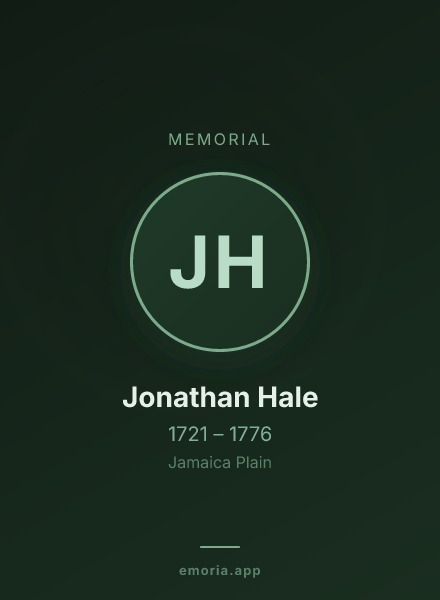 Memorial portrait of Jonathan Hale