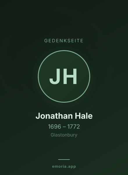 Gedenkportrait von Jonathan Hale