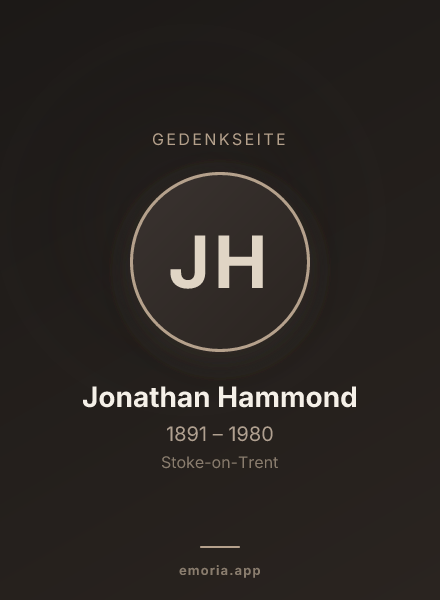 Gedenkportrait von Jonathan Hammond
