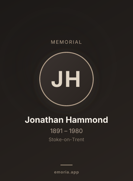 Memorial portrait of Jonathan Hammond