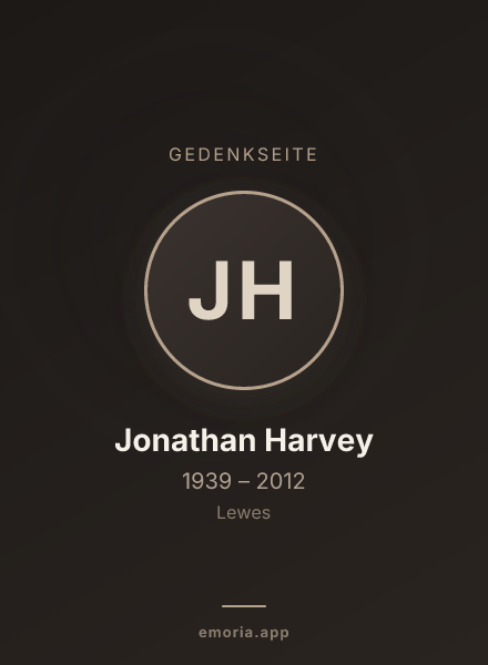 Gedenkportrait von Jonathan Harvey