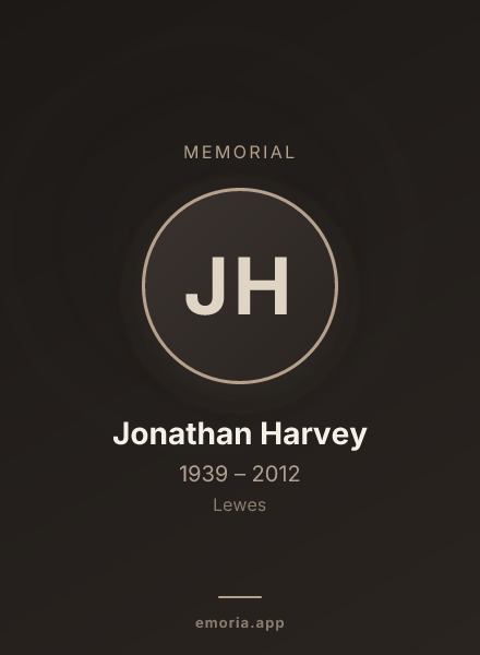 Memorial portrait of Jonathan Harvey