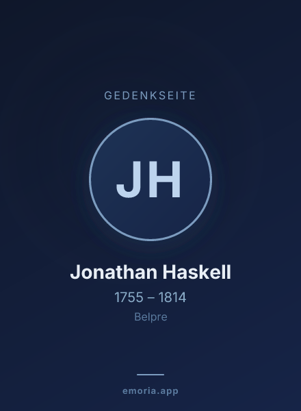Gedenkportrait von Jonathan Haskell