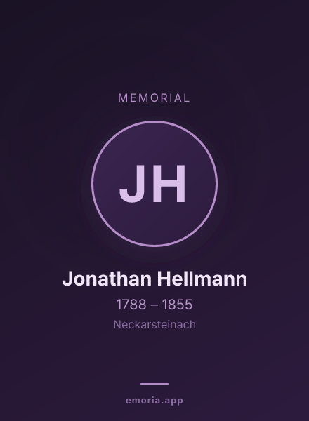 Memorial portrait of Jonathan Hellmann