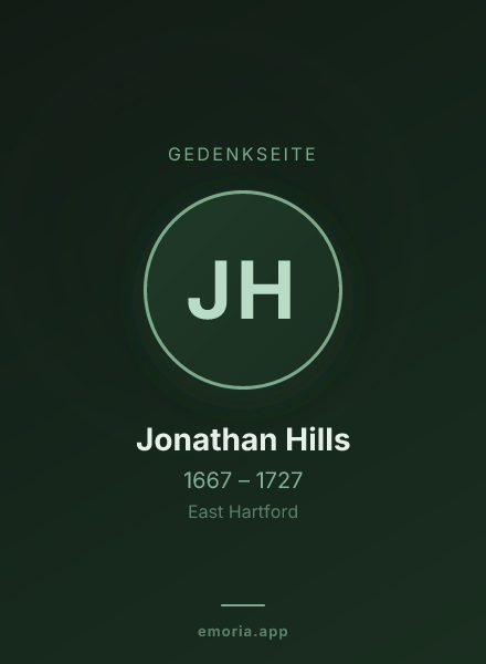 Gedenkportrait von Jonathan Hills
