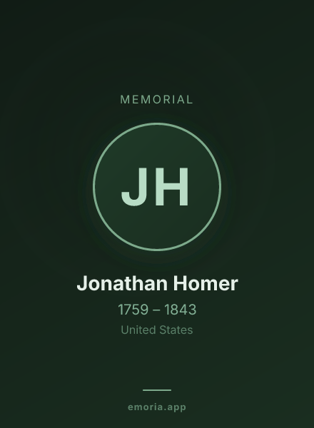 Memorial portrait of Jonathan Homer