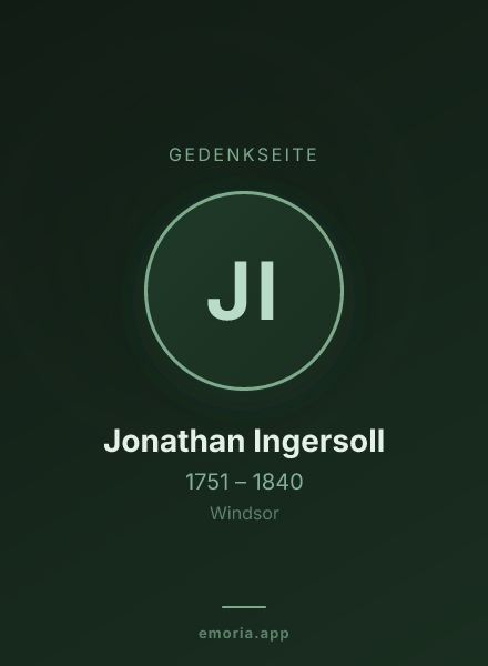 Gedenkportrait von Jonathan Ingersoll