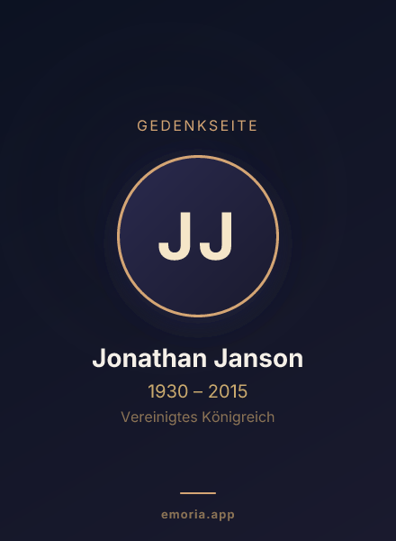 Gedenkportrait von Jonathan Janson