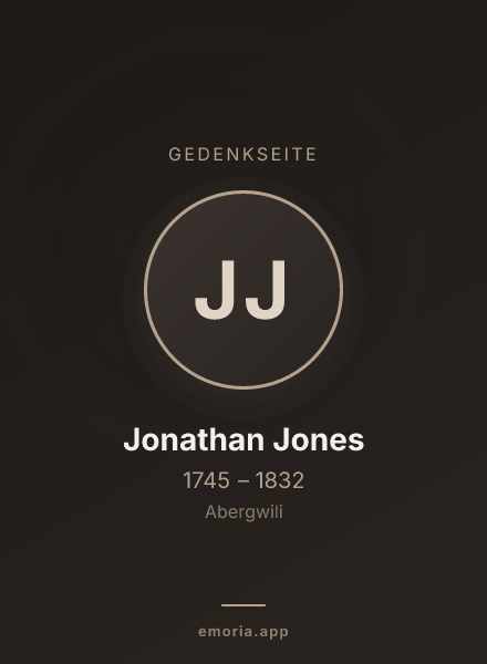 Gedenkportrait von Jonathan Jones