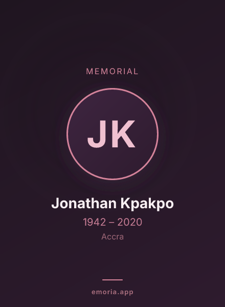 Memorial portrait of Jonathan Kpakpo