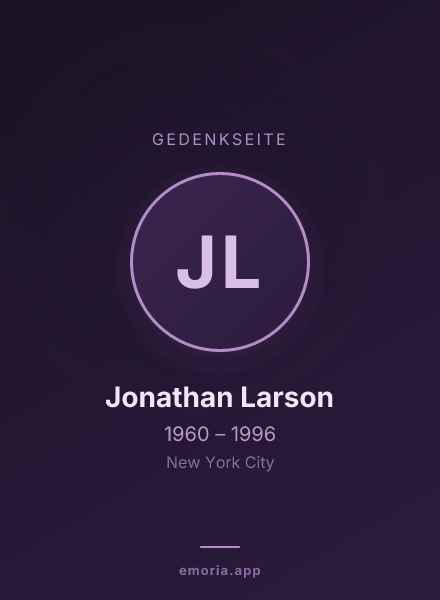Gedenkportrait von Jonathan Larson