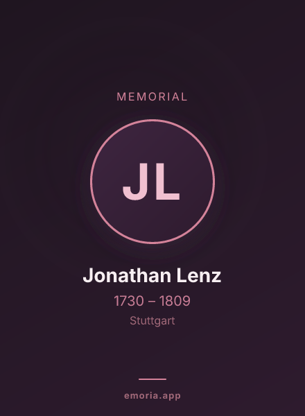 Memorial portrait of Jonathan Lenz