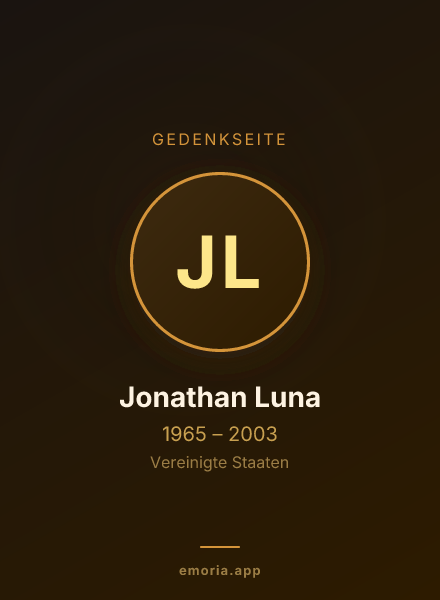 Gedenkportrait von Jonathan Luna